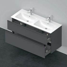 Duravit Waschtischunterbau D-NEO 625x1280x462mm 1 Ausz. 1 Schubk. grap ma