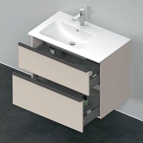 Duravit Waschtischunterbau D-NEO 625x810x462mm 1 Ausz. 1 Schubk. taupe