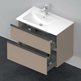 Duravit Waschtischunterbau D-NEO 625x810x462mm 1 Ausz. 1 Schubk. leinen
