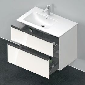 Duravit Waschtischunterbau D-NEO 625x810x462mm 1 Ausz. 1 Schubk. we hgl