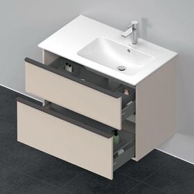 Duravit Waschtischunterbau D-NEO 625x810x462mm 1 Ausz. 1 Schubk. taupe