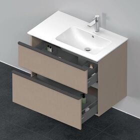 Duravit Waschtischunterbau D-NEO 625x810x462mm 1 Ausz. 1 Schubk. leinen