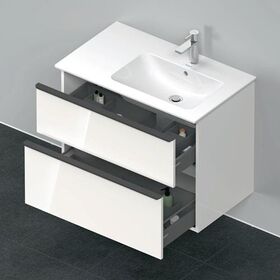 Duravit Waschtischunterbau D-NEO 625x810x462mm 1 Ausz. 1 Schubk. we hgl
