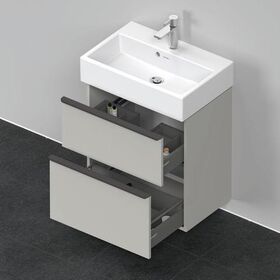 Duravit Waschtischunterbau D-NEO Compact 625x584x372mm 1 Ausz. 1 Schubk bet-gr m