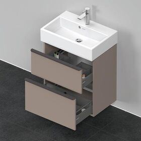 Duravit Waschtischunterbau D-NEO Compact 625x584x372mm 1 Ausz. 1 Schubk. bas mat