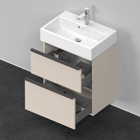 Duravit Waschtischunterbau D-NEO Compact 625x584x372mm 1 Ausz. 1 Schubk. taupe