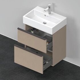 Duravit Waschtischunterbau D-NEO Compact 625x584x372mm 1 Ausz. 1 Schubk. leinen