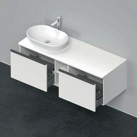 Duravit Waschtischunterbau D-NEO 459x1400x550mm 2 Au Be links weiß matt