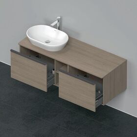 Duravit Waschtischunterbau D-NEO 459x1400x550mm 2 Au Be links eiche terra