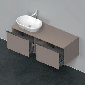 Duravit Waschtischunterbau D-NEO 459x1400x550mm 2 Au Be links basalt matt