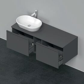 Duravit Waschtischunterbau D-NEO 459x1400x550mm 2 Au Be li graphit matt