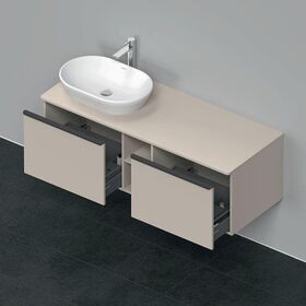 Duravit Waschtischunterbau D-NEO 459x1400x550mm 2 Au Becken links taupe
