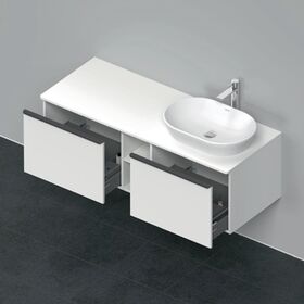Duravit Waschtischunterbau D-NEO 459x1400x550mm 2 Au Be rechts weiß matt