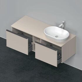 Duravit Waschtischunterbau D-NEO 459x1400x550mm 2 Au Becken rechts taupe