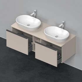 Duravit Waschtischunterbau D-NEO 459x1400x550mm 2 Au Be beidseitig taupe