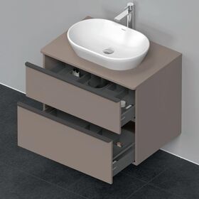Duravit Waschtischunterbau D-NEO 2 Schubkästen 644x800x550mm basalt matt