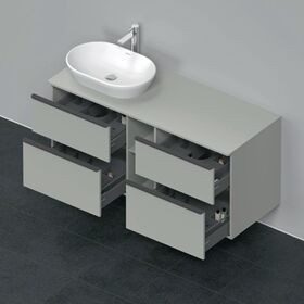 Duravit Waschtischunterbau D-NEO 644x1400x550mm 4 Schubk Be li betongr ma