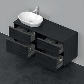 Duravit Waschtischunterbau D-NEO 644x1400x550mm 4 Schubk Be li Ei schwarz