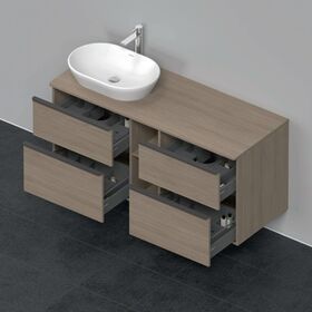 Duravit Waschtischunterbau D-NEO 644x1400x550mm 4 Schubk Be li Ei terra