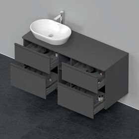 Duravit Waschtischunterbau D-NEO 644x1400x550mm 4 Schubk Be li grap matt