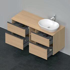Duravit Waschtischunterbau D-NEO 644x1400x550mm 4 Schubk Be re Ei natur