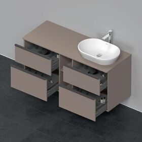 Duravit Waschtischunterbau D-NEO 644x1400x550mm 4 Schubk Be re bas matt