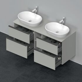 Duravit Waschtischunterbau D-NEO 644x1400x550mm 4 Schubk B bds betongr ma