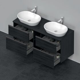 Duravit Waschtischunterbau D-NEO 644x1400x550mm 4 Schubk Be beids Ei sw