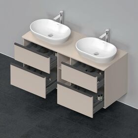 Duravit Waschtischunterbau D-NEO 644x1400x550mm 4 Schubk Be beids taupe