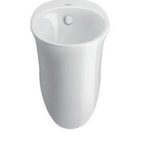 Duravit Absaug-Urinal WHITE TULIP rim. Zul von hinten mit Fliege weiß WG