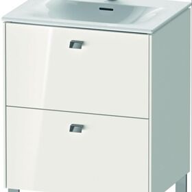 Duravit Waschtischunterbau BRIOSO Griffe chr 685x620x479mm weiß hochglanz