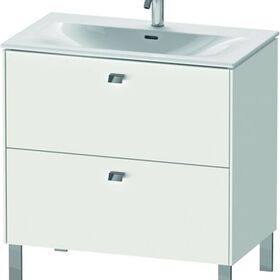 Duravit Waschtischunterbau BRIOSO Griffe chrom 685x820x479mm weiß matt