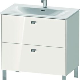 Duravit Waschtischunterbau BRIOSO Griffe chr 685x820x479mm weiß hochglanz