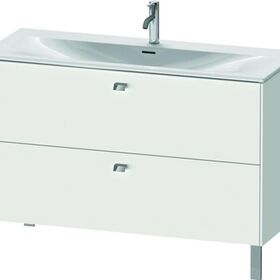 Duravit Waschtischunterbau BRIOSO Griffe chrom 685x1220x479mm weiß matt