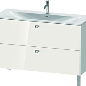 Duravit Waschtischunterbau BRIOSO Griffe chr 685x1220x479mm weiß hochglanz