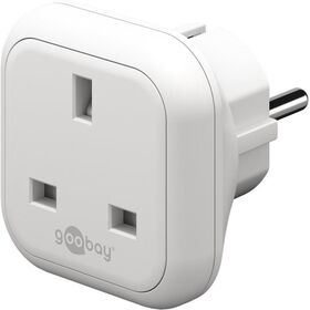 Reiseadapter UK auf Europa, weiß- VPE: 1