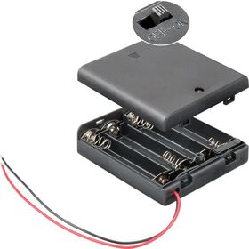 4x AA (Mignon) Batteriehalter- VPE: 10