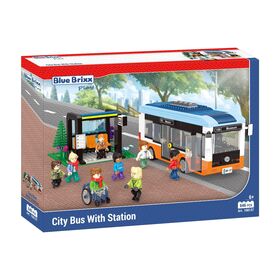 Stadtbus mit Haltestelle