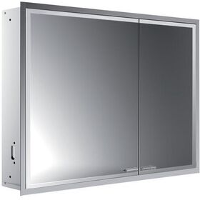 Emco LED-Lichtspiegelschrank PRESTIGE 2 UP 915x666mm Br Tür li o light Sys Alu EMCO