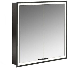 Emco LED-Lichtsp.schr. PRIME FACELIFT UP 600x730mm 2-türig schwarz/spiegel EMCO