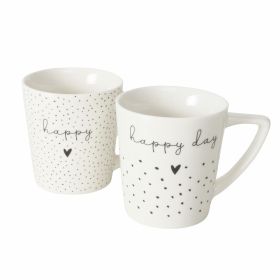 Boltze Home  Kaffeebecher Happy  300ml sort - 6 VPE