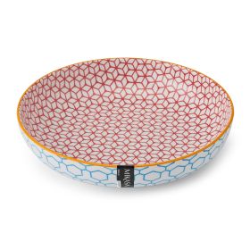 Mikasa  MIK  Pasta-Bowl Geom.Blue21 - 4 VPE