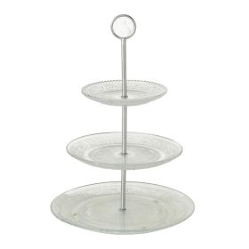 Boltze Home  Etagere Relief Eisen/Glas 35cm