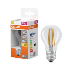 OSRAM  OSR LED RETRO A60 6W KLAR E27 - 6 VPE