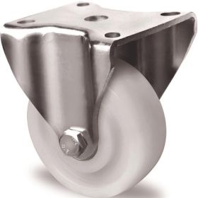 Schwerlast-Bockrolle D.100mm Trgf.500kg Ku.Platte L100xB88mm Farbe Rl.weiß TW