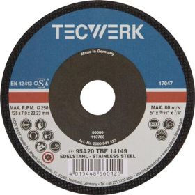 Schruppscheibe D125xS7mm gekr.Bohr.22,23mm TECWERK - VPE: 25