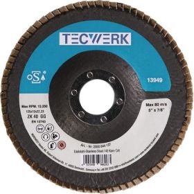 Fächerscheibe Action D.125mm K.60 kon.INOX ZK TECWERK - VPE: 10