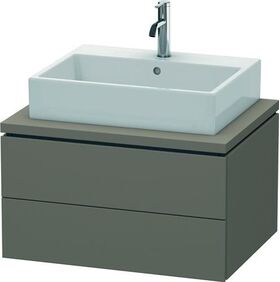 Duravit Konsolenunterschrank L-CUBE 400x720x547mm flannel grey seidenmatt