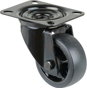 Lenkrolle D.80mm Trgf.100kg Ku.Platte L104xB80mm BS ROLLEN