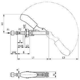 Schubstangenspanner Nr.6844 Gr.3 kurz AMF